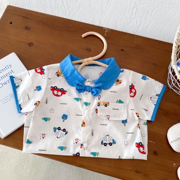 滿版小汽車領結連身裝 