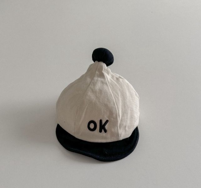 可愛豆丁ok刺繡棒球鴨舌帽 