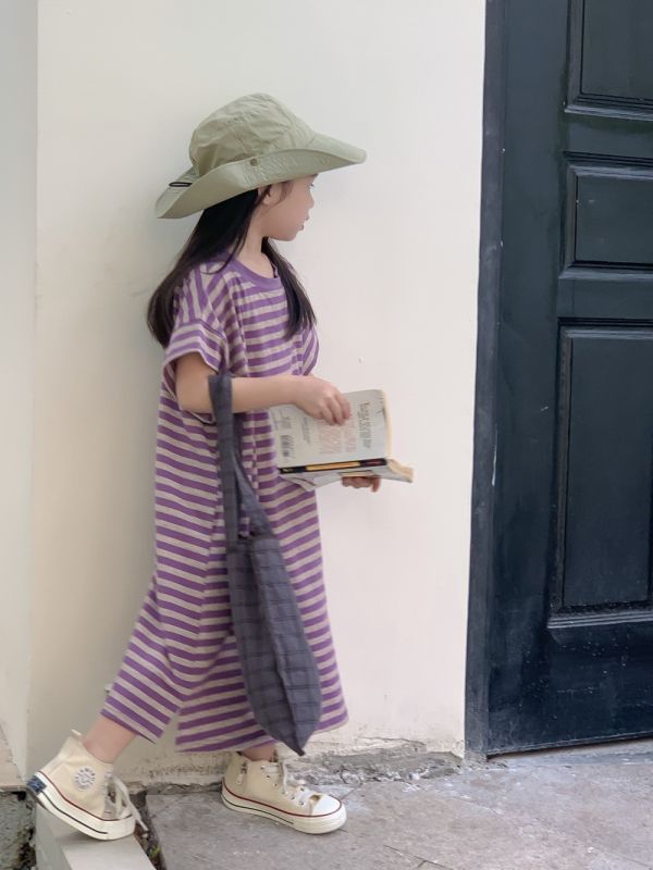 親子兄妹款條紋套裝/連身裙 