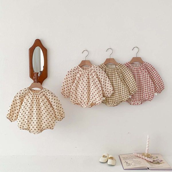 紗布棉鬆緊甜美包屁衣 