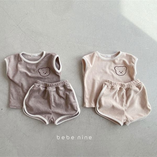 小熊印花滾邊兩件式套裝 