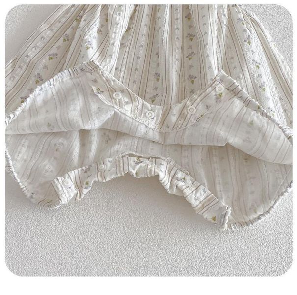 飛袖螺紋上衣+碎花吊帶蘿蔔褲 