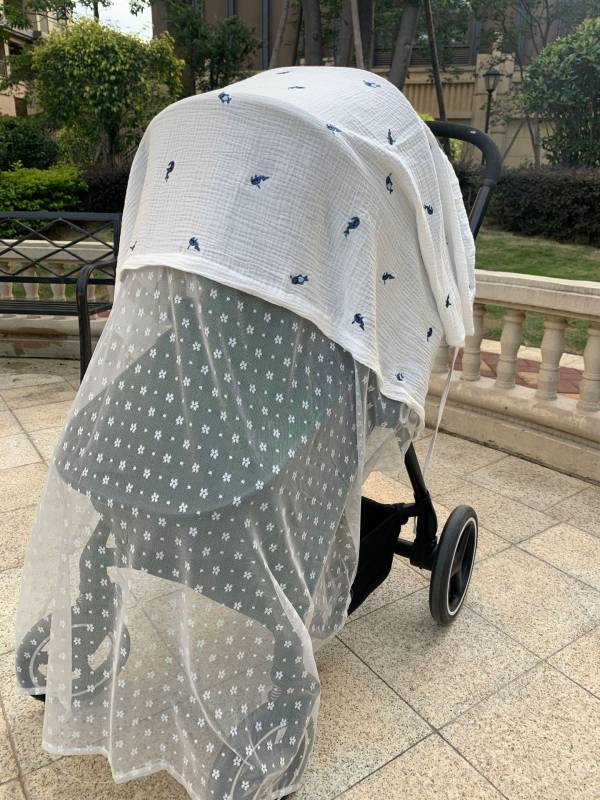 Ins嬰兒推車透氣遮陽布 