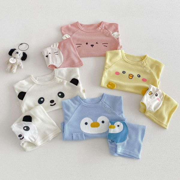 華夫格可愛動物兩件式套裝 