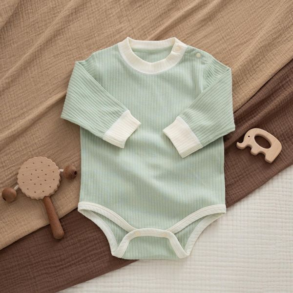 新生兒百搭螺紋極簡包屁衣系列(3色) 