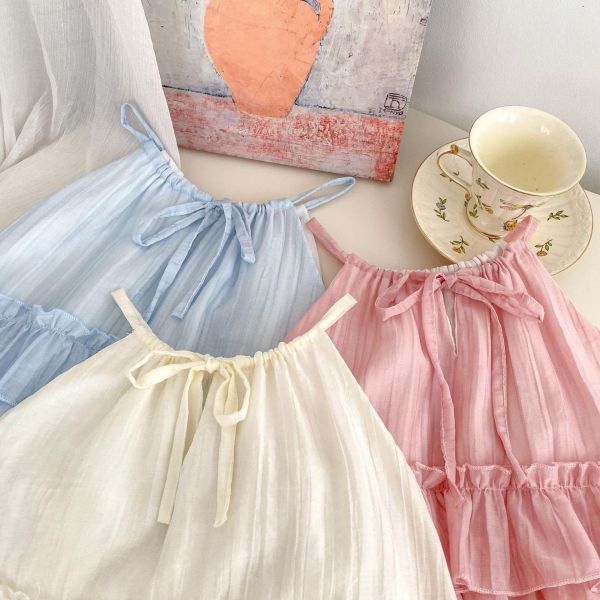 甜美糖果色細肩蛋糕包屁裙 