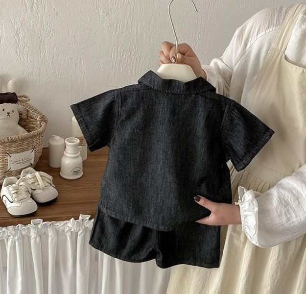 好會穿!!素色牛仔開釦兩件套/背心 