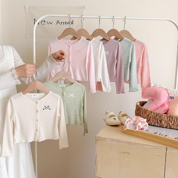 超薄款蝴蝶結防曬針織外套 