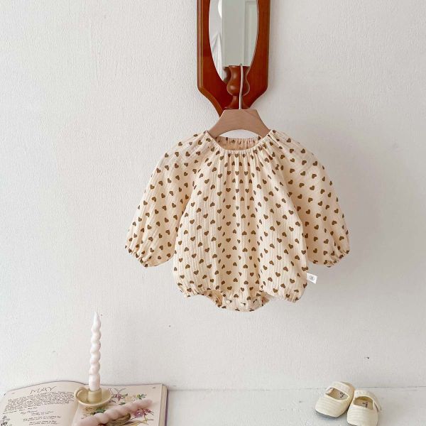 紗布棉鬆緊甜美包屁衣 