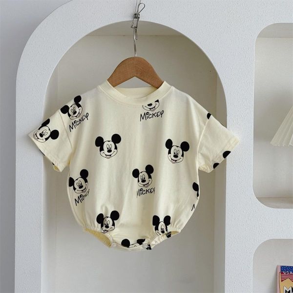 滿版米奇印花寬鬆包屁衣 