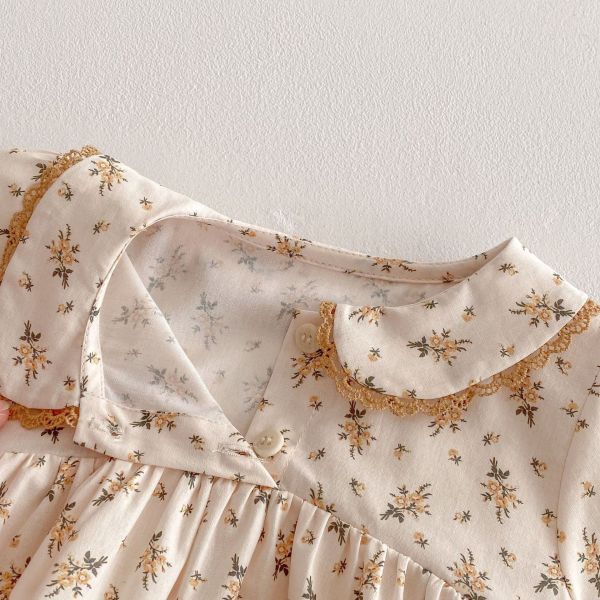 田園氣質碎花開釦包屁裙 