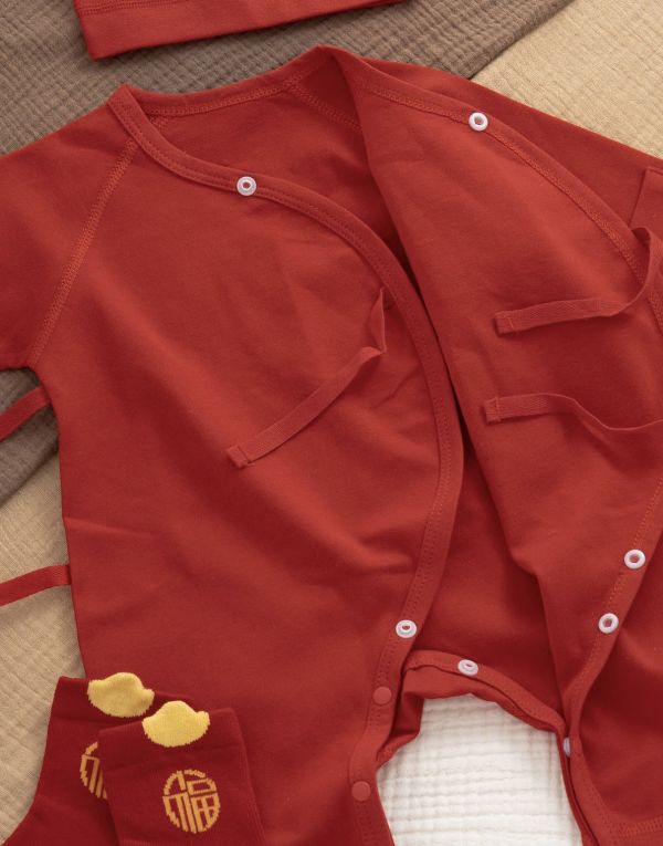 新生兒馬年新年純棉連身裝 