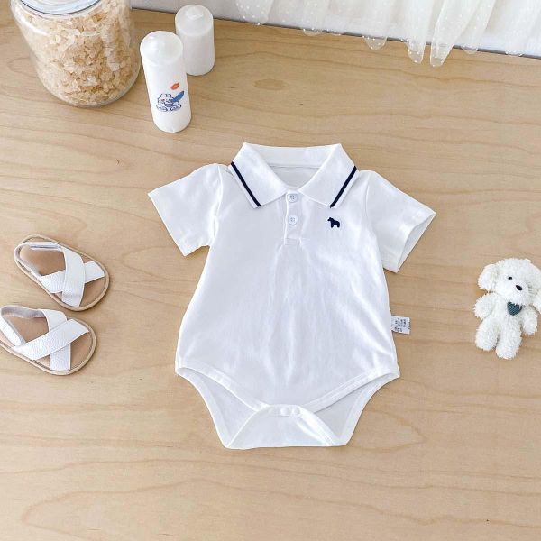 Polo翻領小馬刺繡包屁衣 