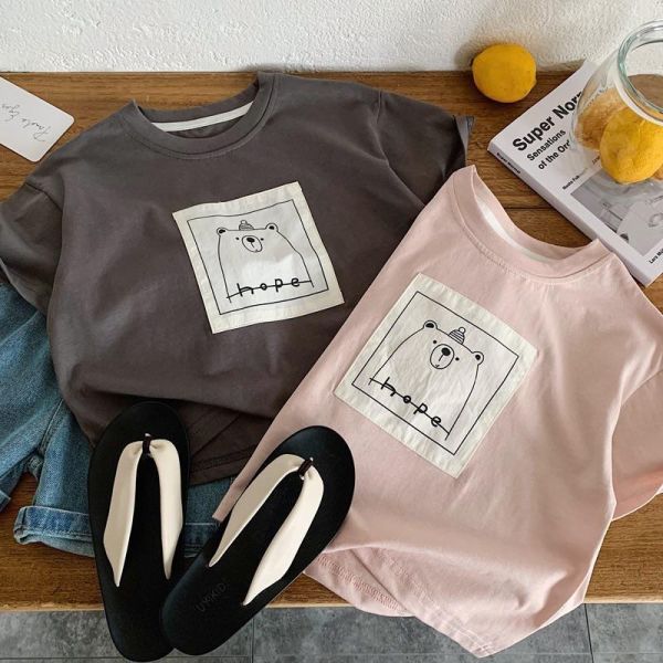 希望小雄布標百搭素T上衣 