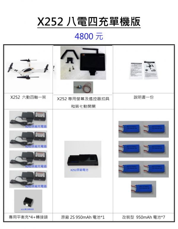 【偉力控】公司貨 X252 無刷特技四軸 可切換3D 6G模式 內建攝影機 250克以下 不用登記哦~~(型號：X6) 【偉力控】公司貨 X252 無刷特技四軸 可切換3D 6G模式 內建攝影機 250克以下 不用登記哦~~(型號：X6)