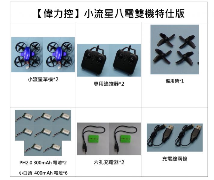 【偉力控】自組機的第一課小流星(自組型/完整套機 多種選擇) 定高四軸飛行器 小流星 定高四軸飛行器 自組機的第一課