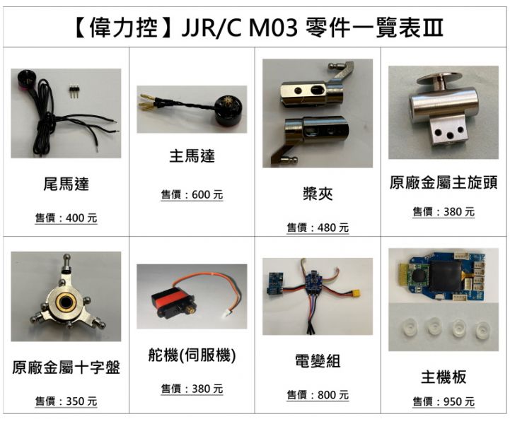 【偉力控】JJR/C JJRC M03  尾馬達(含螺絲) 