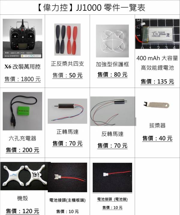 【偉力控】JJ1000  六孔充電器 