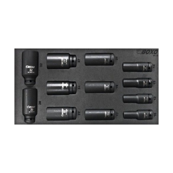 12Pcs 1/2"六角氣動套筒組 