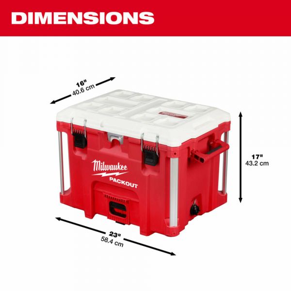 PACKOUT™ 配套保冷箱 (XL) \美沃奇,Milwaukee,台灣總代理,公司貨,鋰電動工具,M12,12V,M18,18V鋰電,配套工具箱,配套收納箱,配套系列,配套推車,保冷箱,保冰箱,冰箱,冰桶,赫杰國際