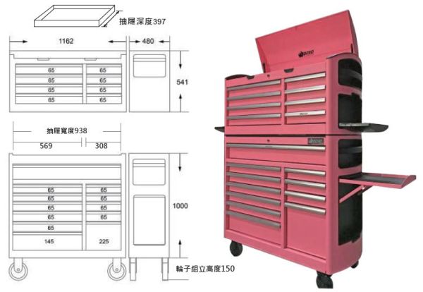 ACR&ATR 42"寶箱系列-上箱與工具推車 BOXO 工具 工具推車 台灣製 11抽工具車 8抽工具櫃 金屬工具車 鐵製工具車 現貨工具車 汽車維修 機車維修 工具收納 料件收納 工具櫃 工具箱