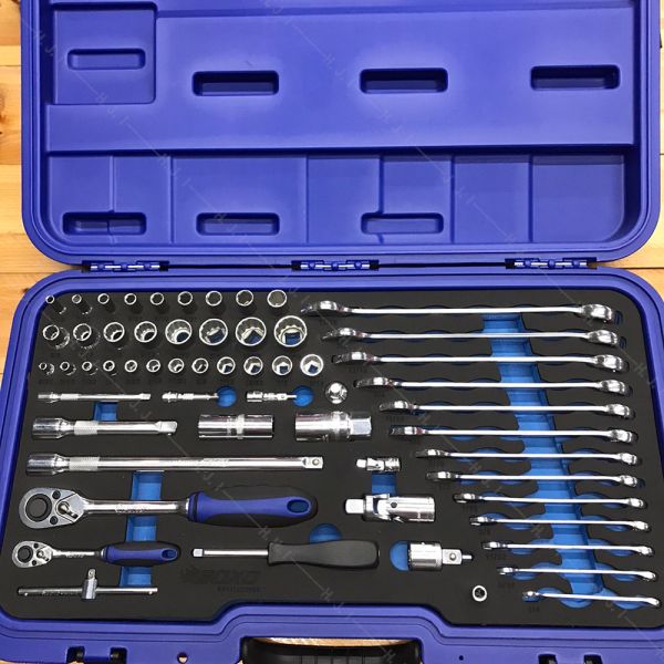 58 Pcs 1/4"&1/2"英制套筒扳手組 (6PT/12PT) 套裝工具,赫杰國際,台灣製,MIT,高品質,手工具,台中,豐原,大甲,BOXO,BX14122058S,英制套筒扳手組