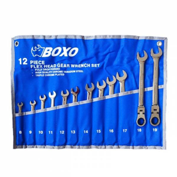 12Pcs 棘輪摺頭梅開扳手 GWF2-12B,12Pcs 棘輪摺頭梅開扳手,套裝工具,赫杰國際,台灣製,MIT,高品質,手工具,台中,豐原,大甲,BOXO,台灣總代理