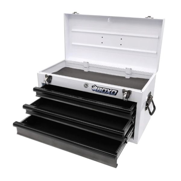 三抽手提鐵製工具箱與工具盤(現貨+預購) BOXO赫杰國際多功能工具組
