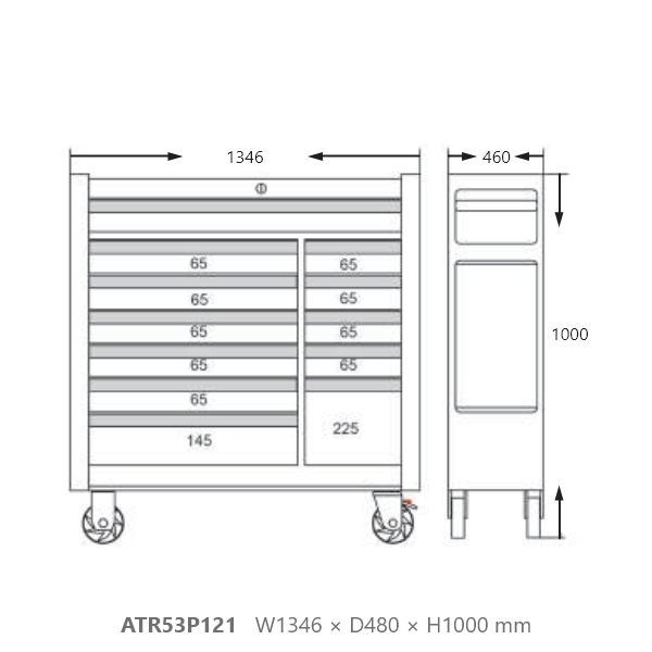 53" 寶箱型工具車 BOXO,赫杰國際,工具車,工具上箱,53"大寶箱系列,MIT,台灣製,品質保證,全省服務