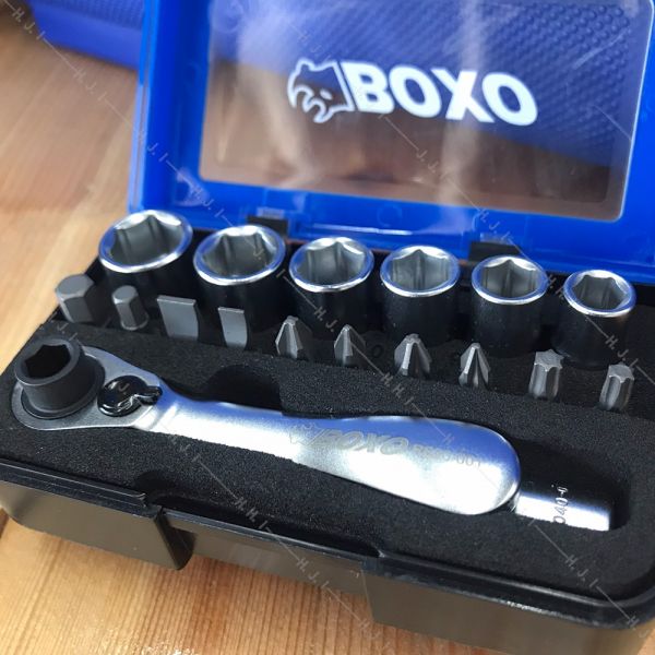 18Pcs 1/4"迷你畢仔套筒棘輪扳手組-現貨特價中！ 18Pcs 1/4"迷你畢仔套筒棘輪扳手組,HBS-018PB,套裝工具,赫杰國際,台灣製,MIT,高品質,手工具,台中,豐原,大甲,BOXO,台灣總代理