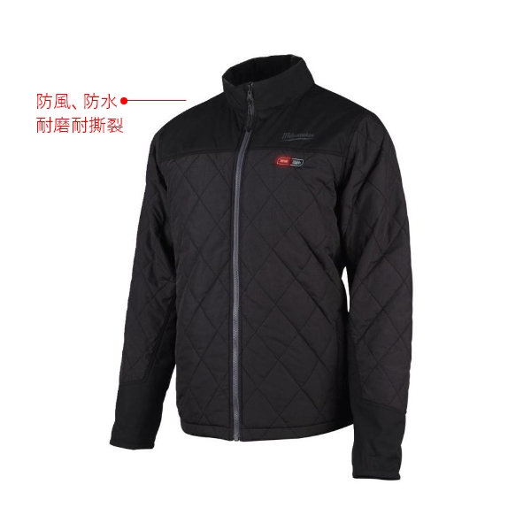 菱格紋防風 加熱 保暖 外套-黑(現貨) 美沃奇 防風 耐刮耐磨耐撕裂 菱格紋防風外套 M12 HJP 寒流保暖 最潮工具 赫杰國際