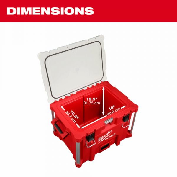 PACKOUT™ 配套保冷箱 (XL) \美沃奇,Milwaukee,台灣總代理,公司貨,鋰電動工具,M12,12V,M18,18V鋰電,配套工具箱,配套收納箱,配套系列,配套推車,保冷箱,保冰箱,冰箱,冰桶,赫杰國際