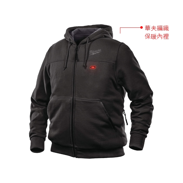 加熱 保暖 連帽休閒外套-黑 (現貨) 美沃奇 M12 HHBL3 發熱連帽休閒外套  寒流保暖 最潮工具 赫杰國際
