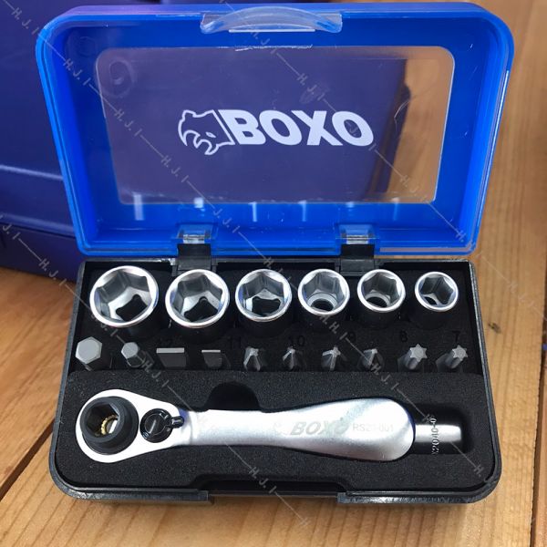 18Pcs 1/4"迷你畢仔套筒棘輪扳手組-現貨特價中！ 18Pcs 1/4"迷你畢仔套筒棘輪扳手組,HBS-018PB,套裝工具,赫杰國際,台灣製,MIT,高品質,手工具,台中,豐原,大甲,BOXO,台灣總代理