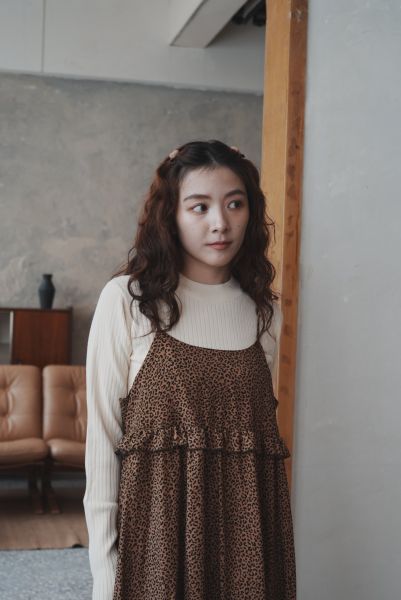 W Closet 豹紋蛋糕洋裝 