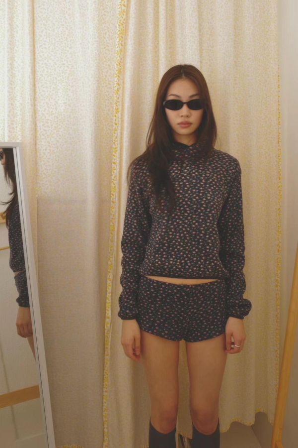 小碎花華夫格套裝 