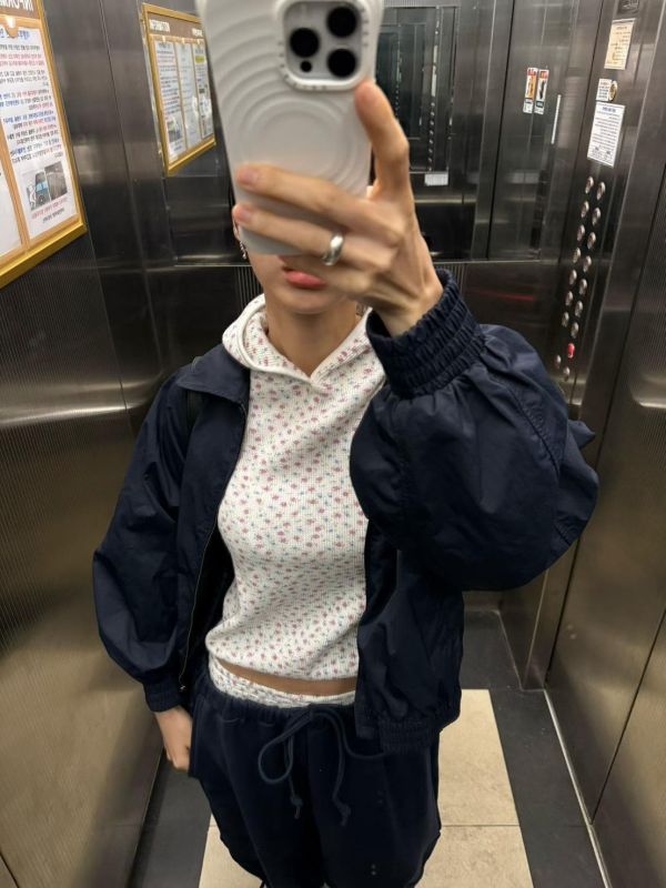 小碎花華夫格套裝 