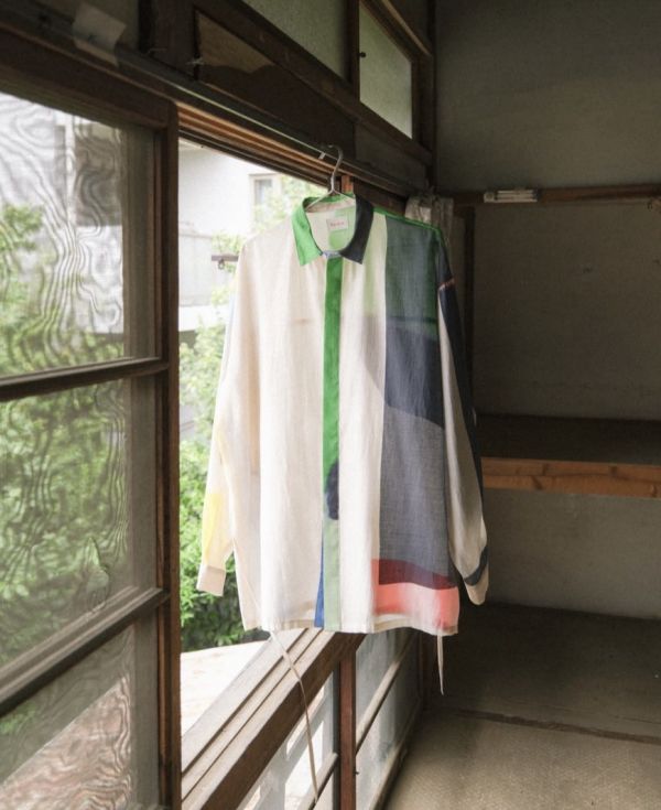 PAMM 透明感色塊襯衫 