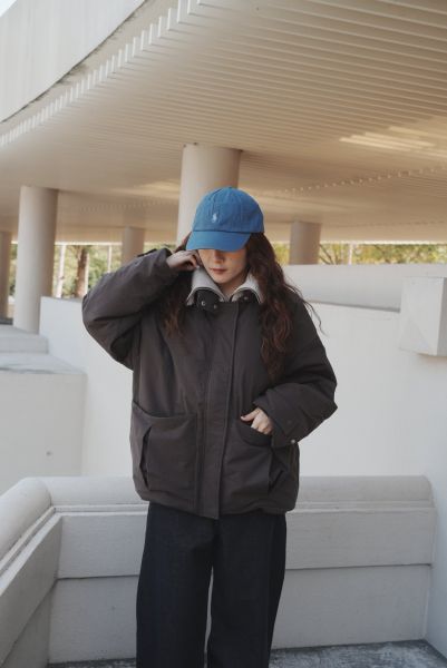 最後現貨！假兩件針織高領鴨絨外套 