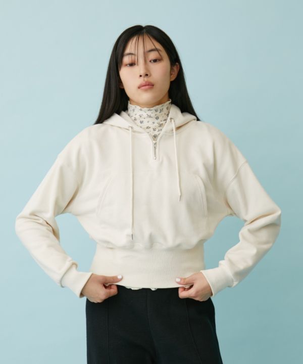 短版合身設計帽T 