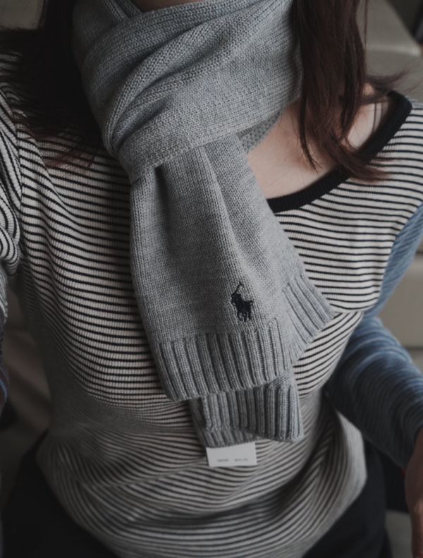 POLO RALPH LAUREN 大童羊毛圍巾 