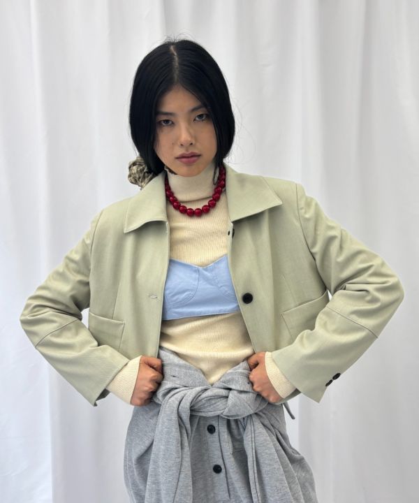 修身短版西裝外套 