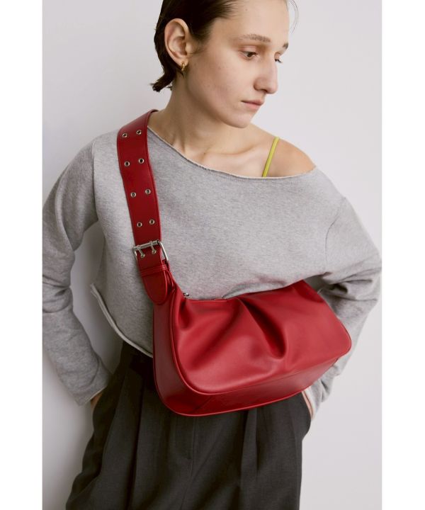 多孔背帶單肩包 