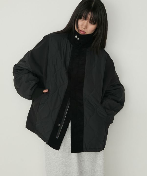 軍裝絎縫短外套 