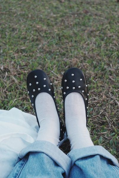 珠珠皮革娃娃鞋 