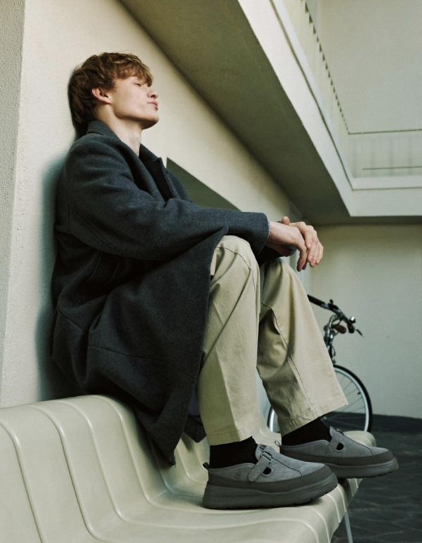 NEW BALANCE ROVER 麂皮厚底半拖鞋 