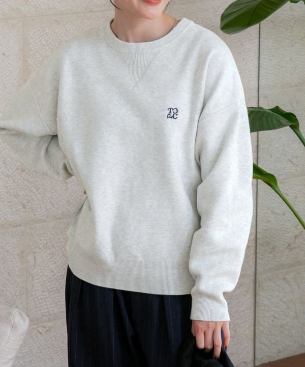 刺繡小logo針織衛衣 