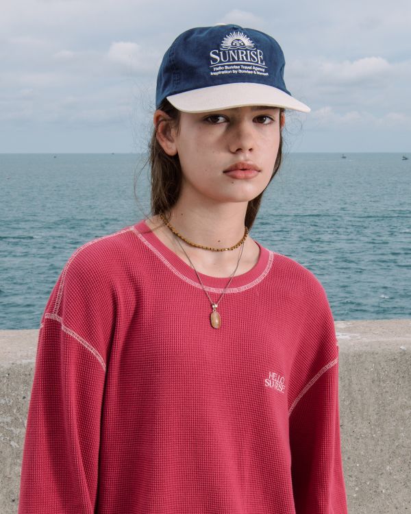 HELLO SUNRISE 特價款 五分割撞色扁嘴帽 