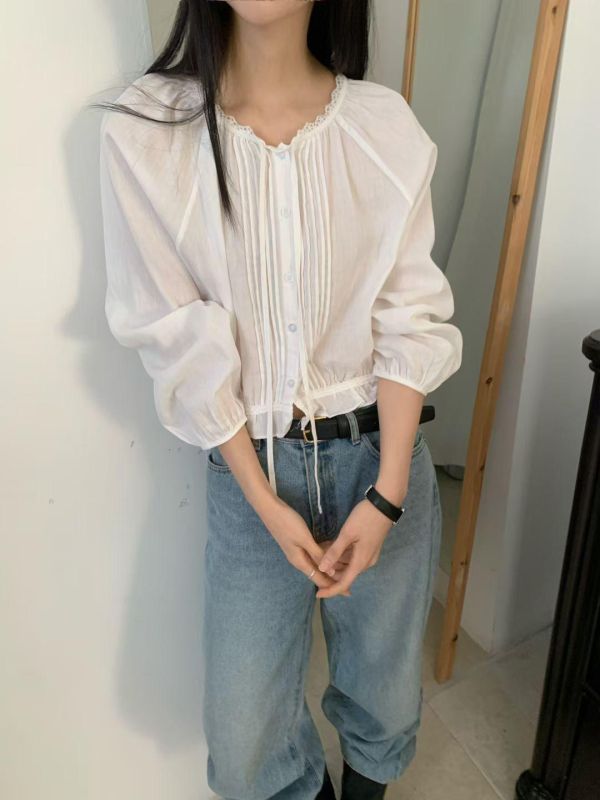 春夏浪漫蕾絲薄上衣 