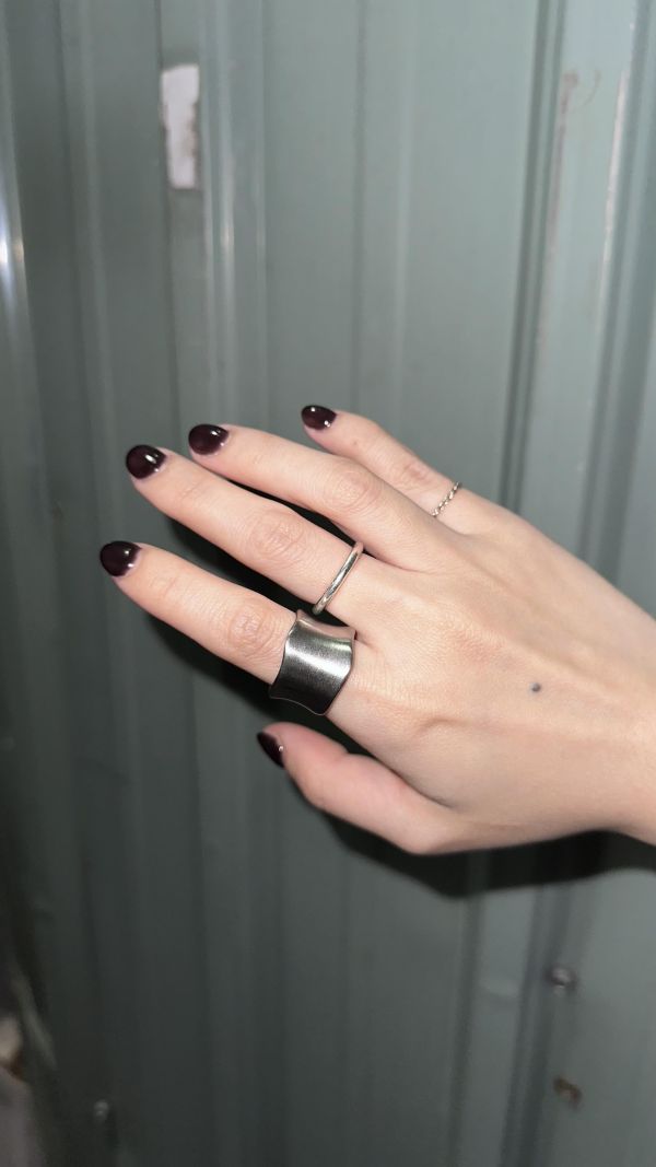 中性霧面寬版戒指 316L 醫療鋼 